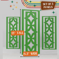 Diamond Vertigo Midcentury Modern Wall Panel Set of 3