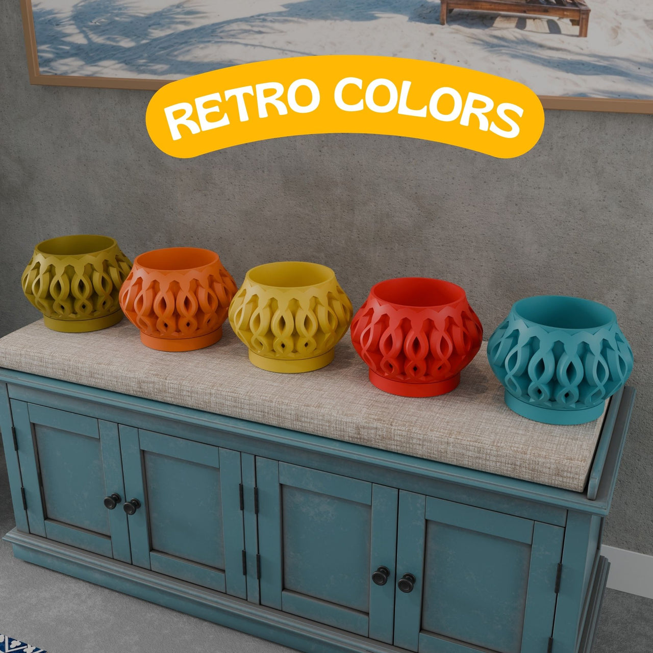 Corex Space Age Infinity Retro Weave Planter