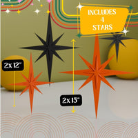 Mid Century Modern Halloween Themed Starbursts