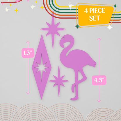 Atomic Flamingo Fridge Magnets