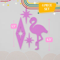 Atomic Flamingo Fridge Magnets