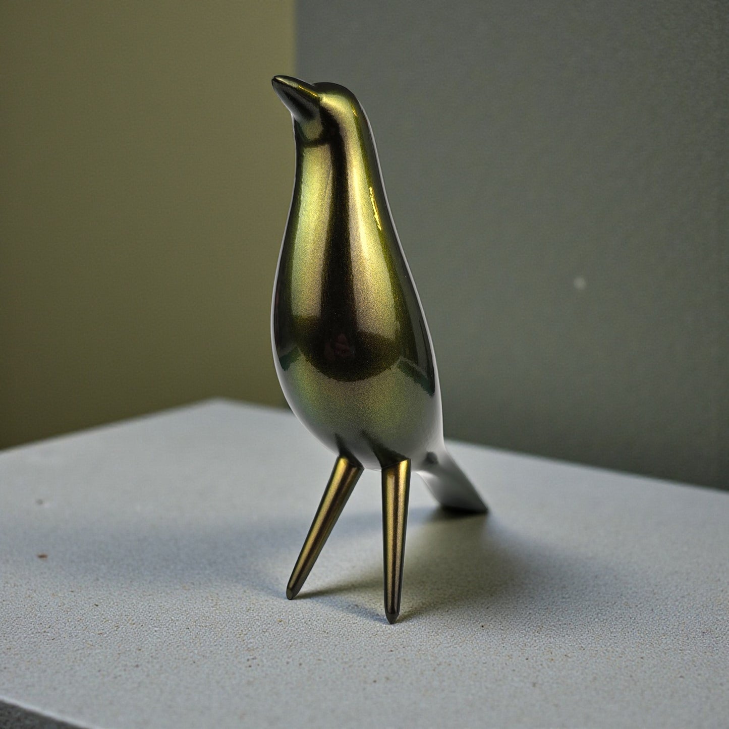 Mid Century Mondern Minimalist Bird Sculpture PlasmaGloss VULCAN GOLD