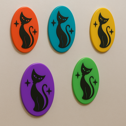 Retro Atomic Cat Wall Plaque