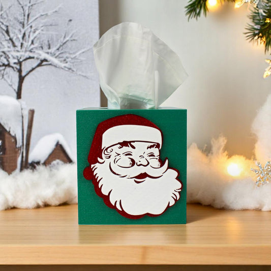 Retro Santa Claus Tissue Box Cover