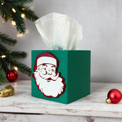 Retro Santa Claus Tissue Box Cover