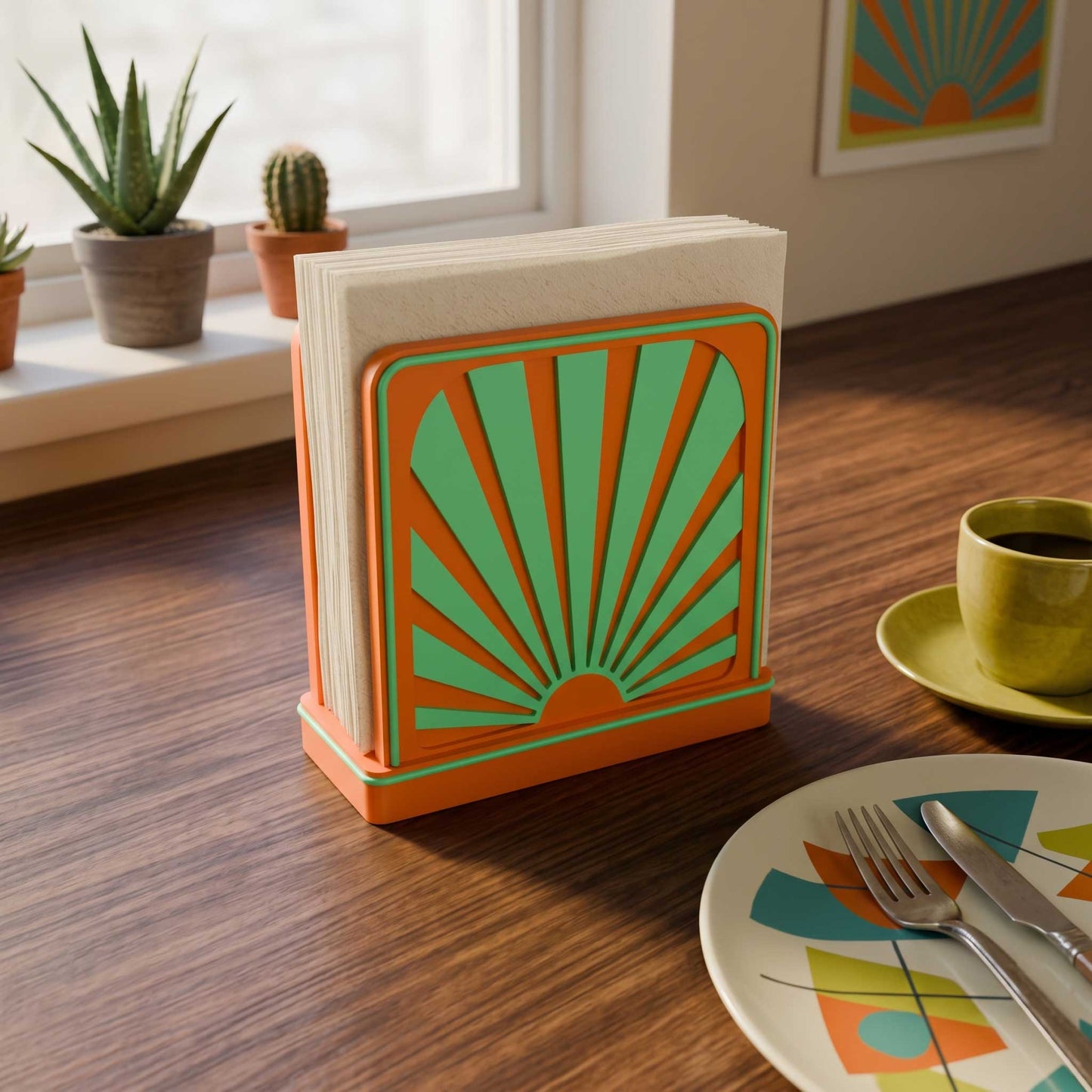 Atomic Sunrise Napkin Holder
