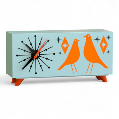 Atomic Bird Retro Mid-Century Modern Atomic Space-Age Clock