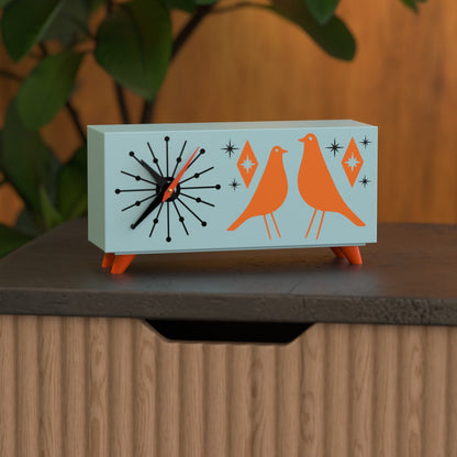 Atomic Bird Retro Mid-Century Modern Atomic Space-Age Clock