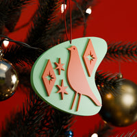 Retro Atomic Bird Tree Ornament