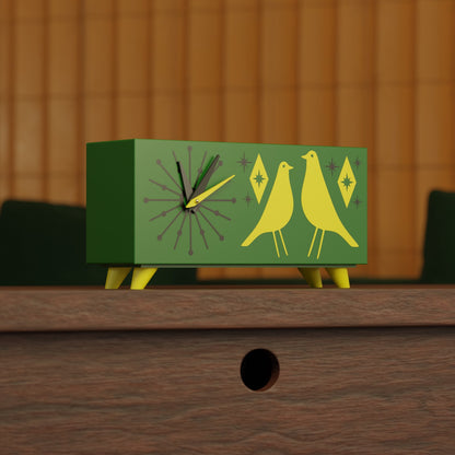 Atomic Bird Retro Mid-Century Modern Atomic Space-Age Clock