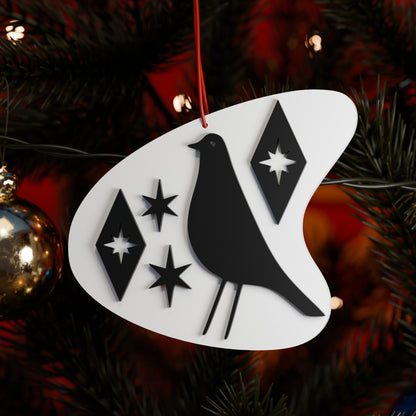 Retro Atomic Bird Tree Ornament