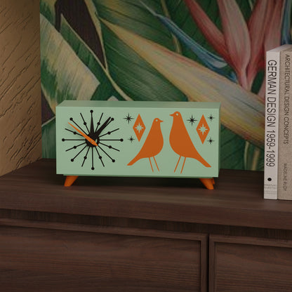Atomic Bird Retro Mid-Century Modern Atomic Space-Age Clock