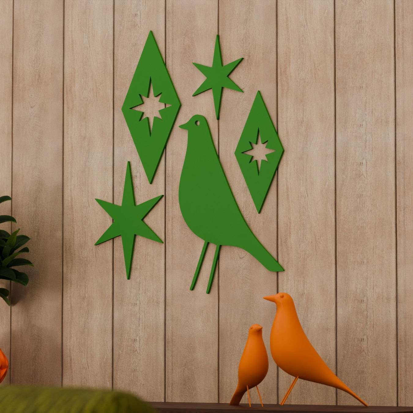 Mid Century Modern Atomic Bird Wall Decor