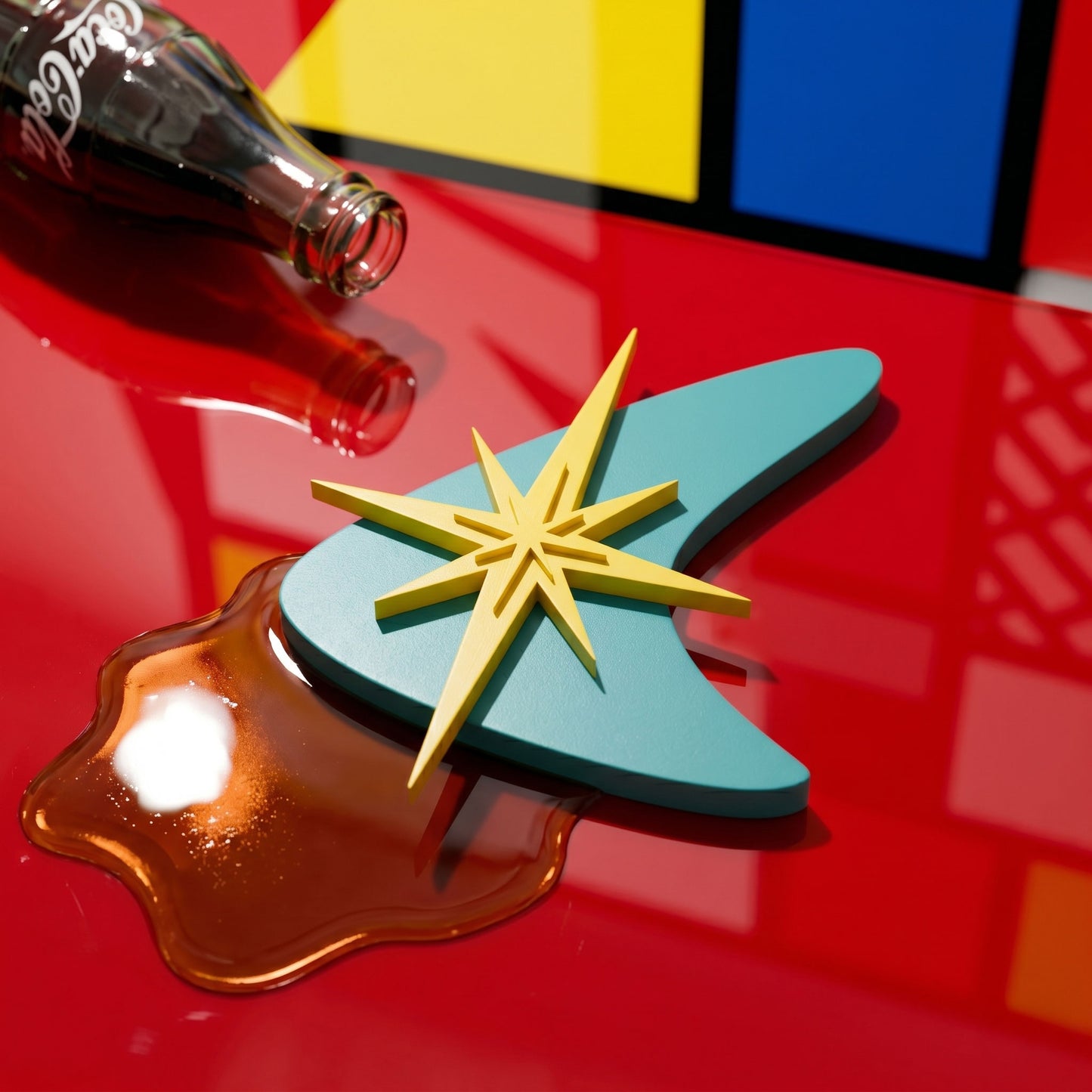 Atomic Boomerang Starburst Fridge Magnet