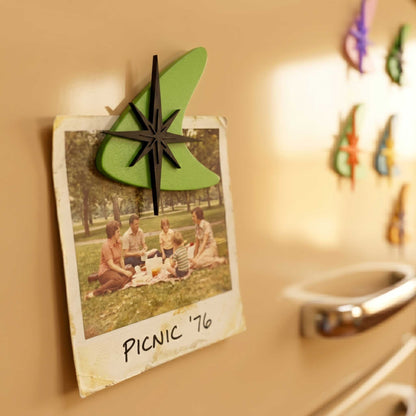 Atomic Boomerang Starburst Fridge Magnet