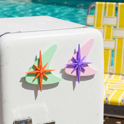Atomic Boomerang Starburst Fridge Magnet