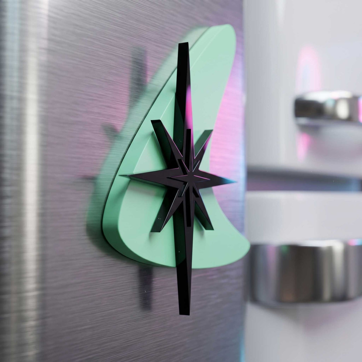 Atomic Boomerang Starburst Fridge Magnet