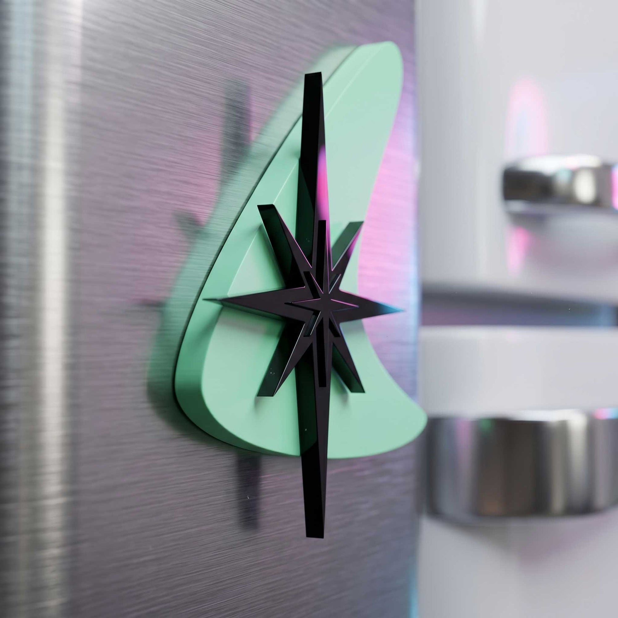 Atomic Boomerang Starburst Fridge Magnet