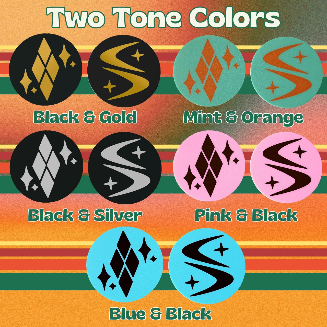 Midcentury Diamonds & Boomerang Coaster Set