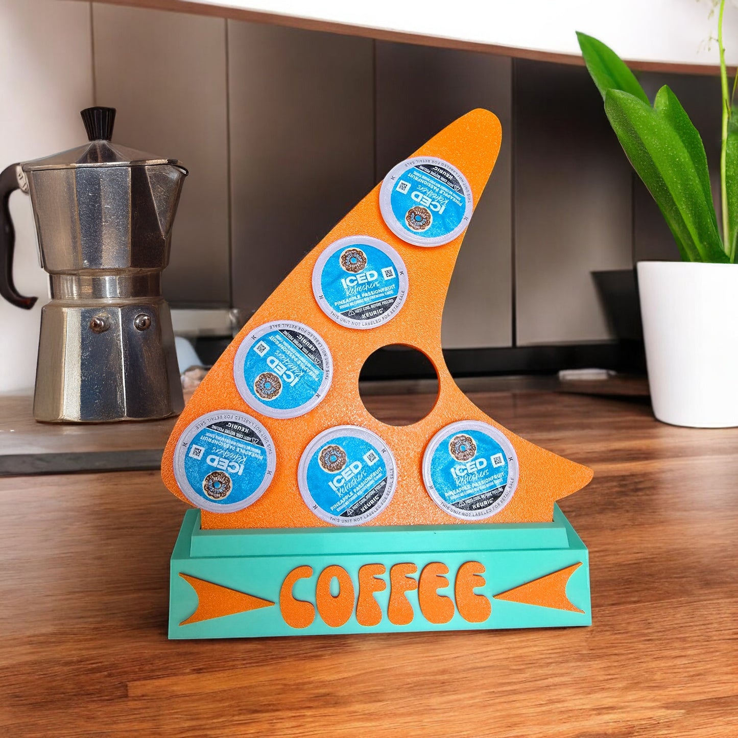 Retro Style Boomerang Coffee Pod Holder for K-Cups