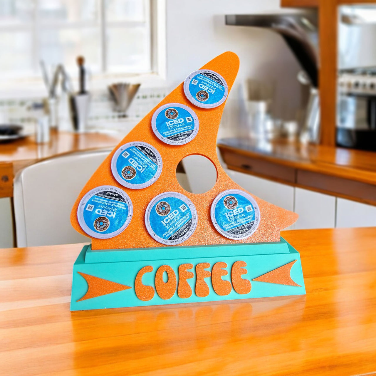 Retro Style Boomerang Coffee Pod Holder for K-Cups