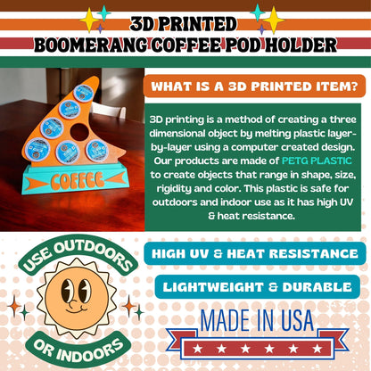 Retro Style Boomerang Coffee Pod Holder for K-Cups