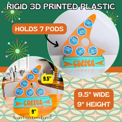 Retro Style Boomerang Coffee Pod Holder for K-Cups