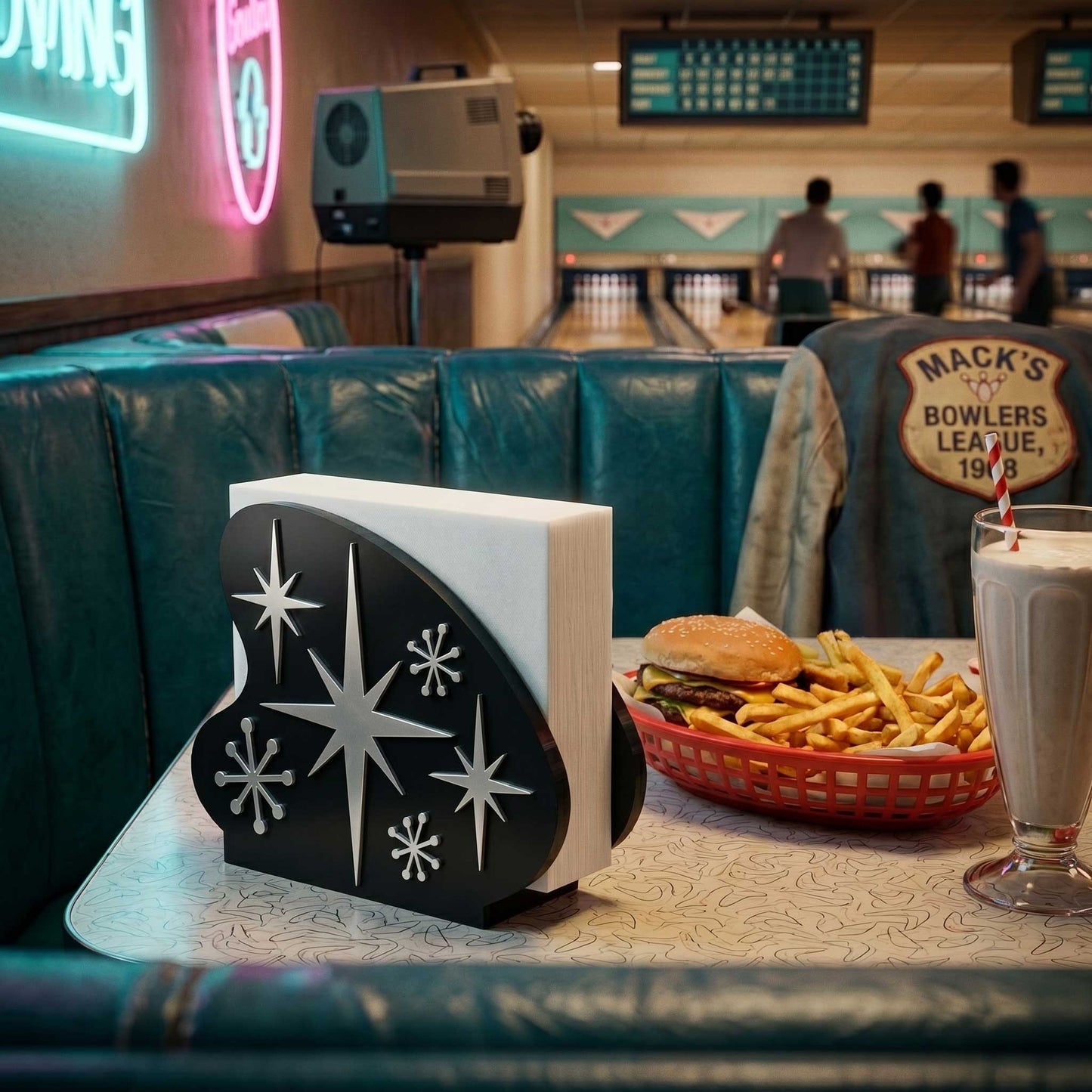Starburst Boomerang Retro Style Napkin Holder