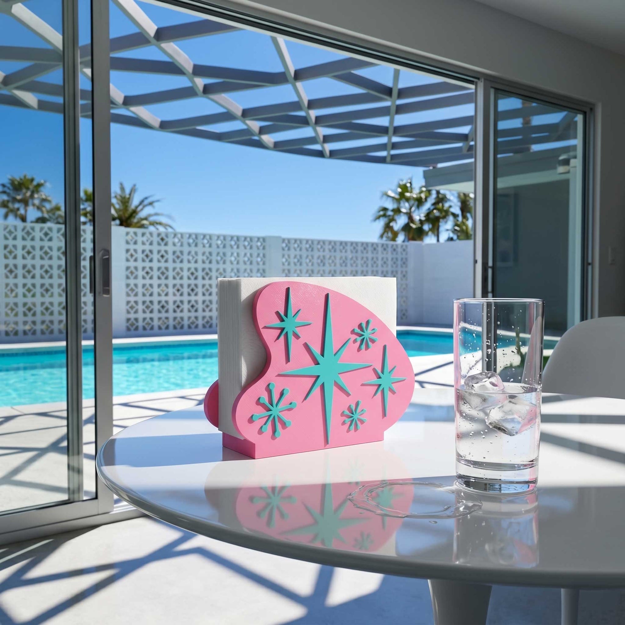 Starburst Boomerang Retro Style Napkin Holder