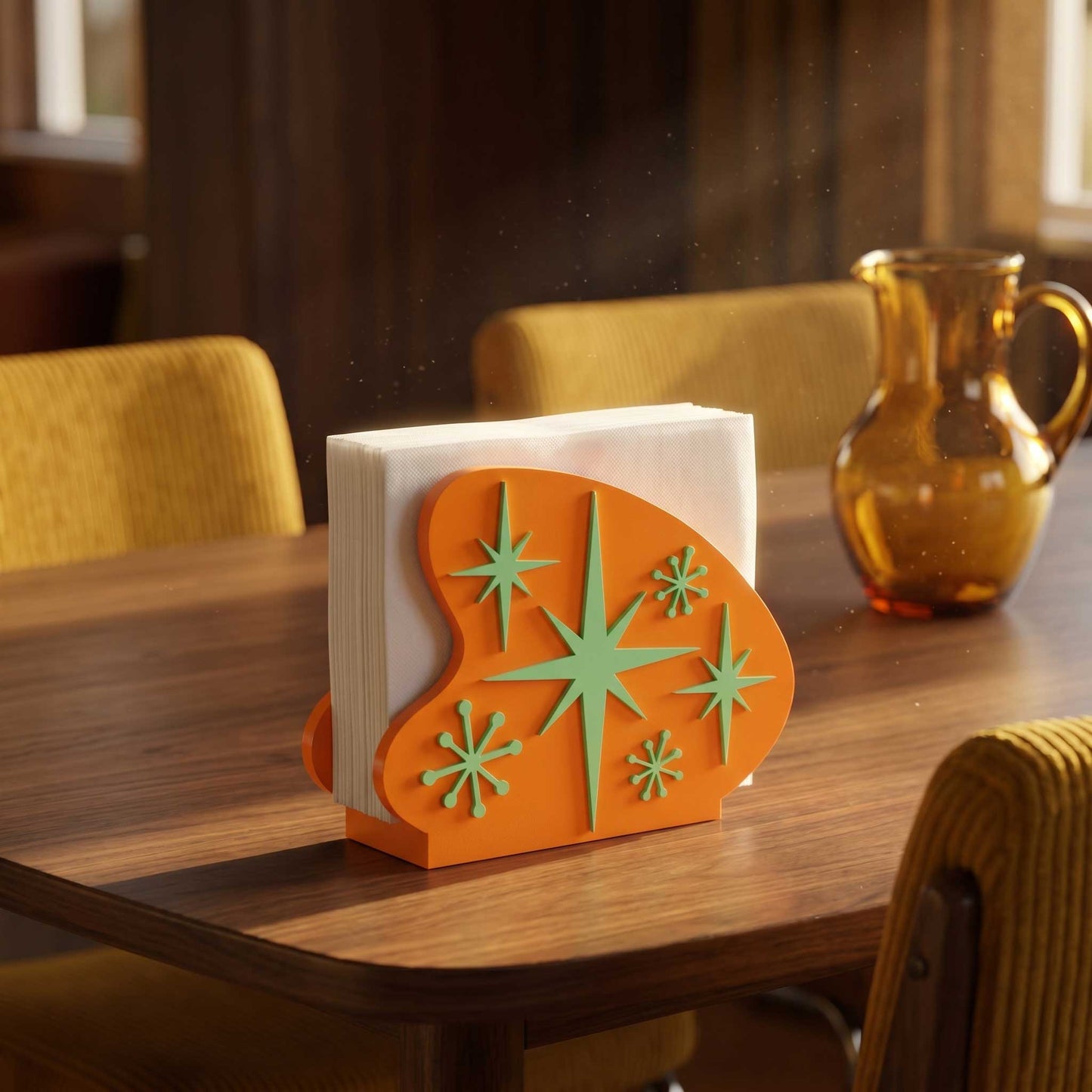 Starburst Boomerang Retro Style Napkin Holder