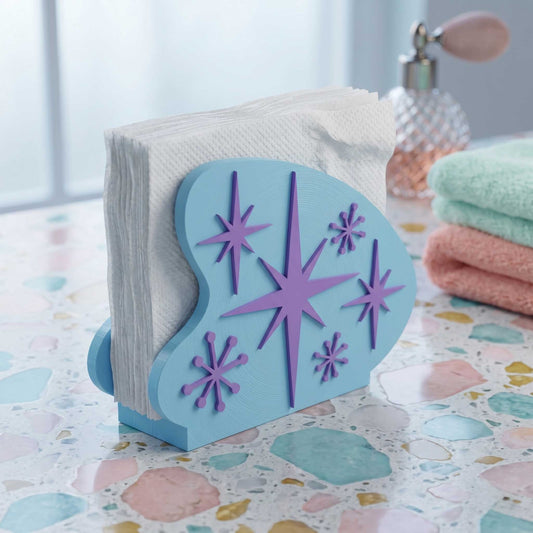 Starburst Boomerang Retro Style Napkin Holder