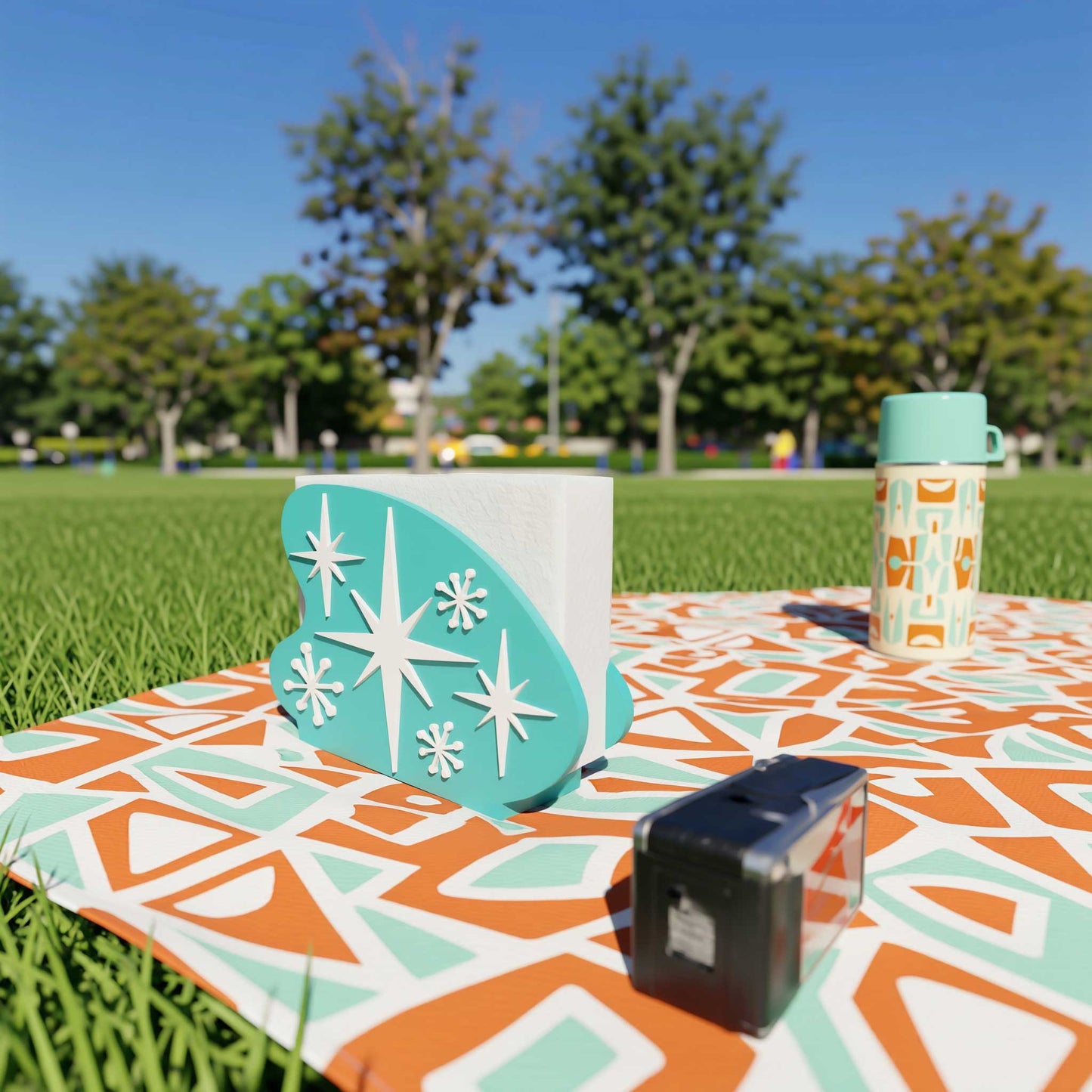 Starburst Boomerang Retro Style Napkin Holder