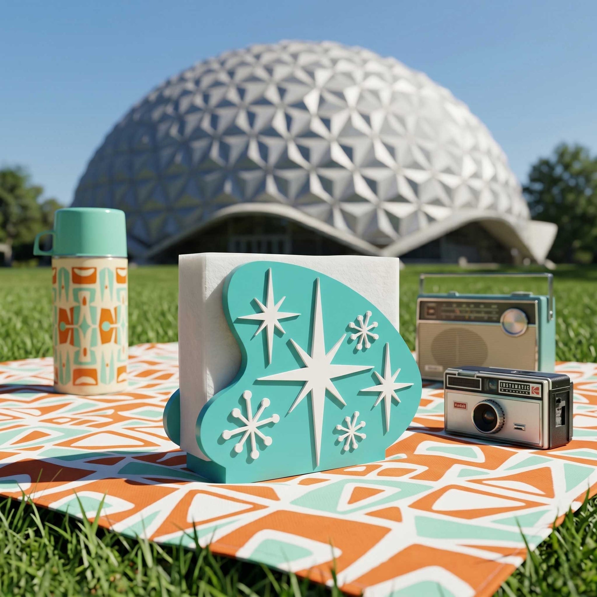 Starburst Boomerang Retro Style Napkin Holder