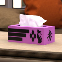 Atomic Cat Retro Rectangle Tissue Box Cover