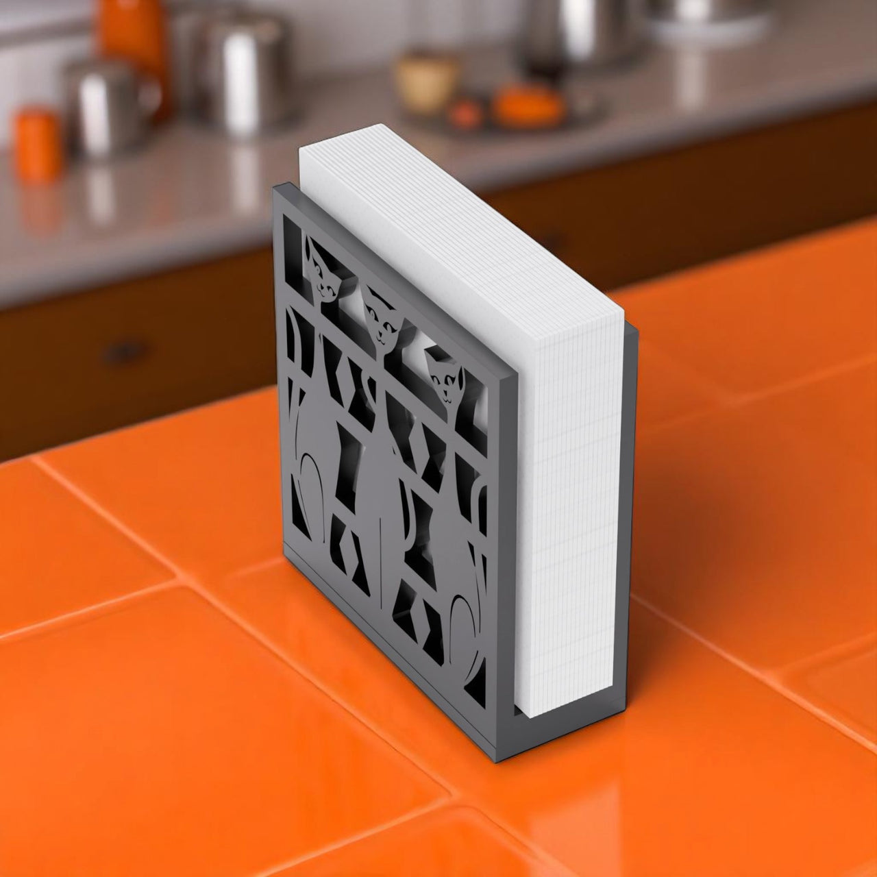 Atomic Space Cats Napkin Holder