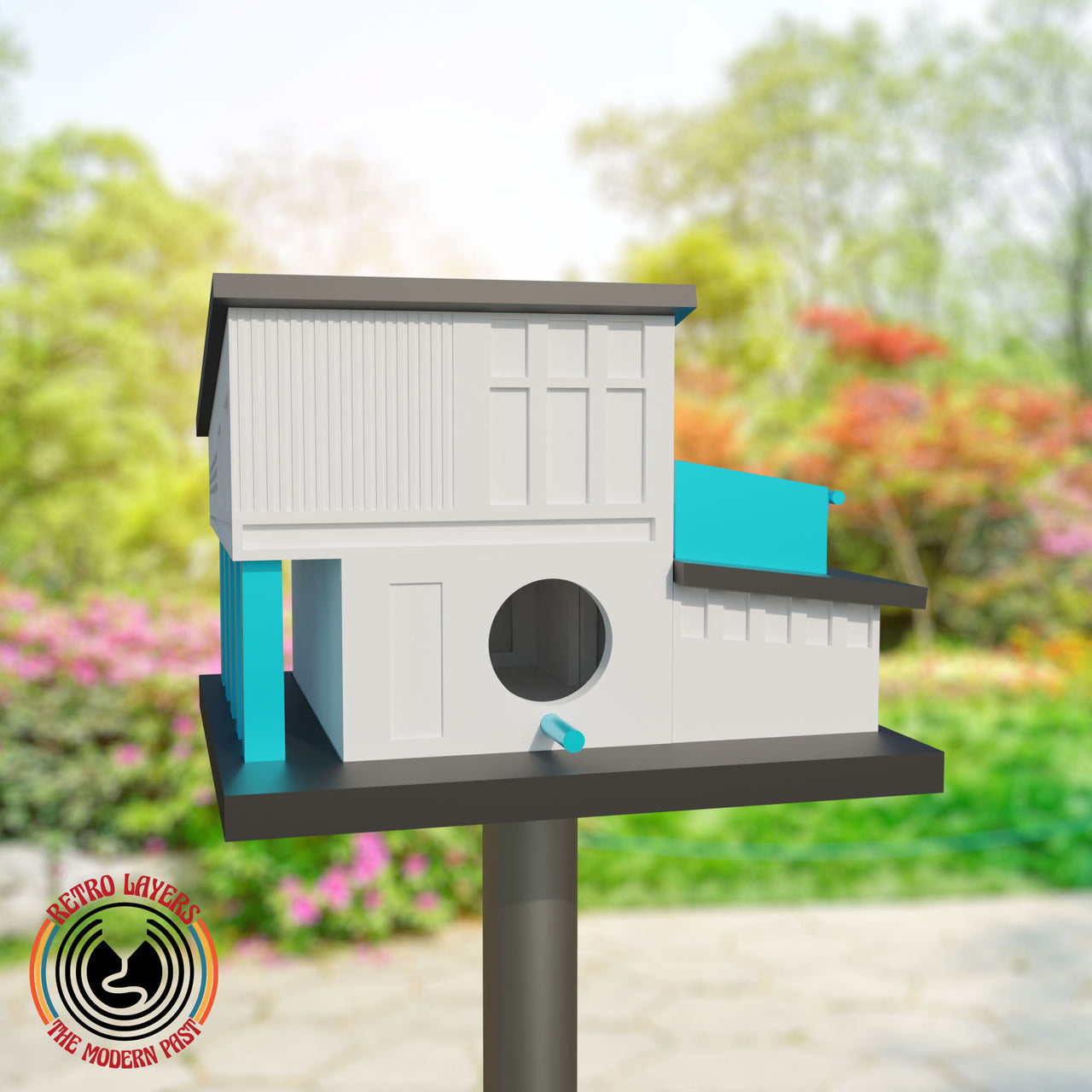 Retro Mid Century Modern Birdhouse The Charleston