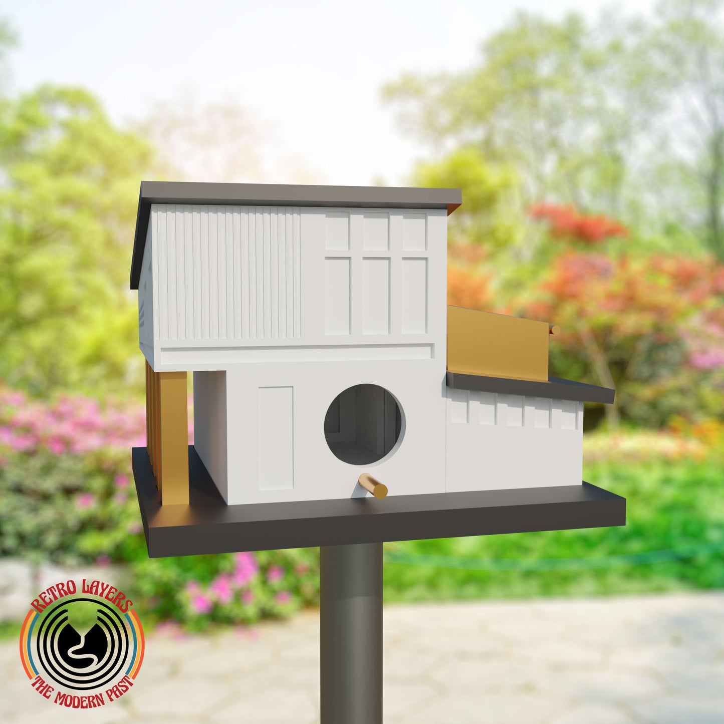 Retro Mid Century Modern Birdhouse The Charleston