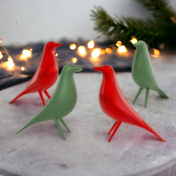 Minimalist Eames Style Holiday Birds