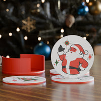 Retro Christmas Coasters Set of 4