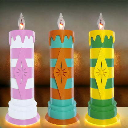 Mid Century Modern Holiday Candle Lamp