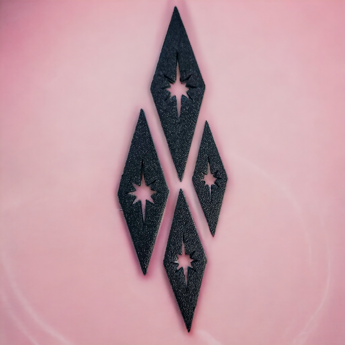 Midcentury Modern Diamond Starbursts Fridge Magnets