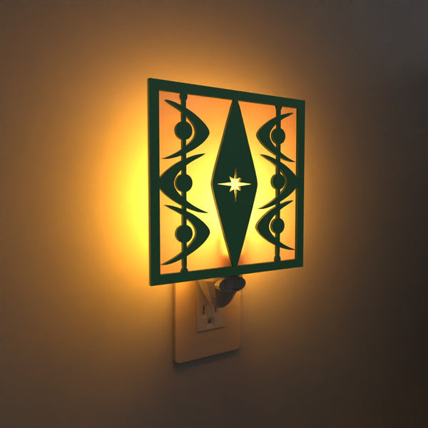 Diamond Starburst Midcentury Night Light