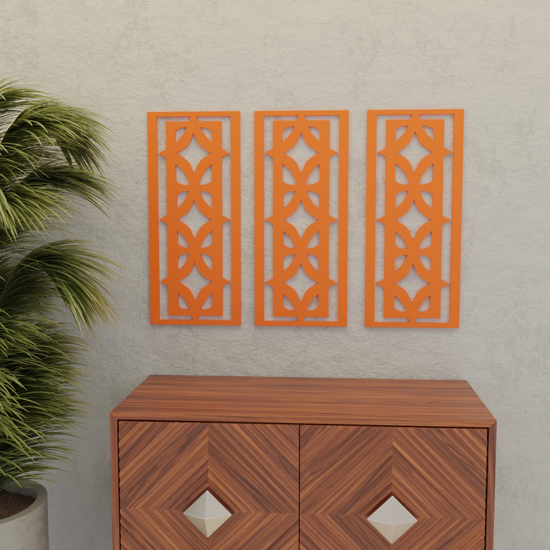 Diamond Vertigo Midcentury Modern Wall Panel Set of 3