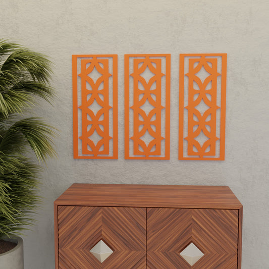 Diamond Vertigo Midcentury Modern Wall Panel Set of 3