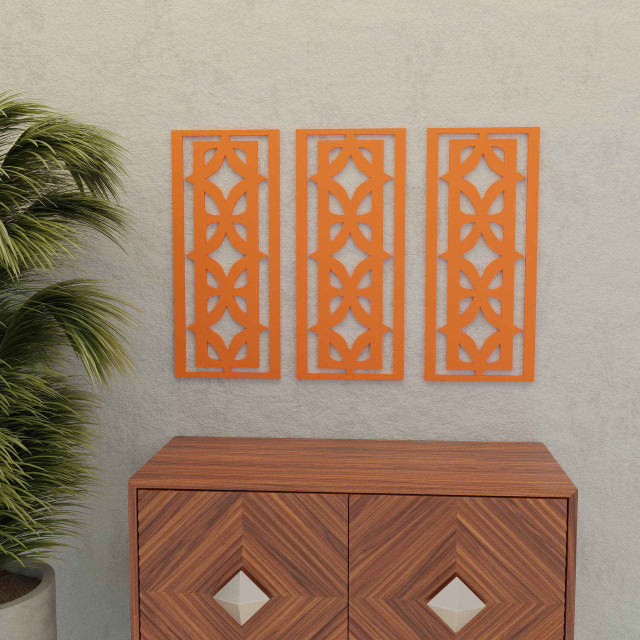 Diamond Vertigo Midcentury Modern Wall Panel Set of 3