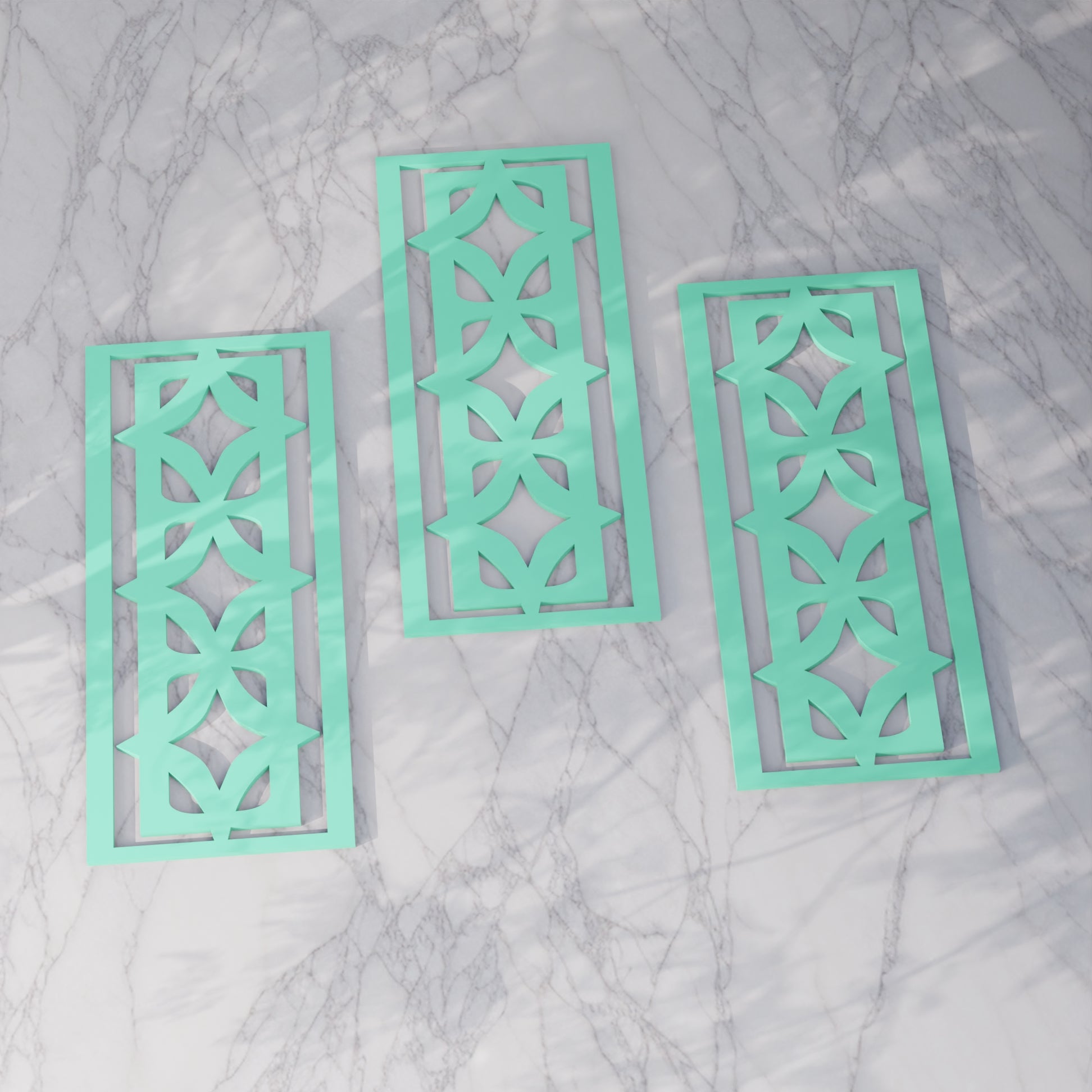 Diamond Vertigo Midcentury Modern Wall Panel Set of 3