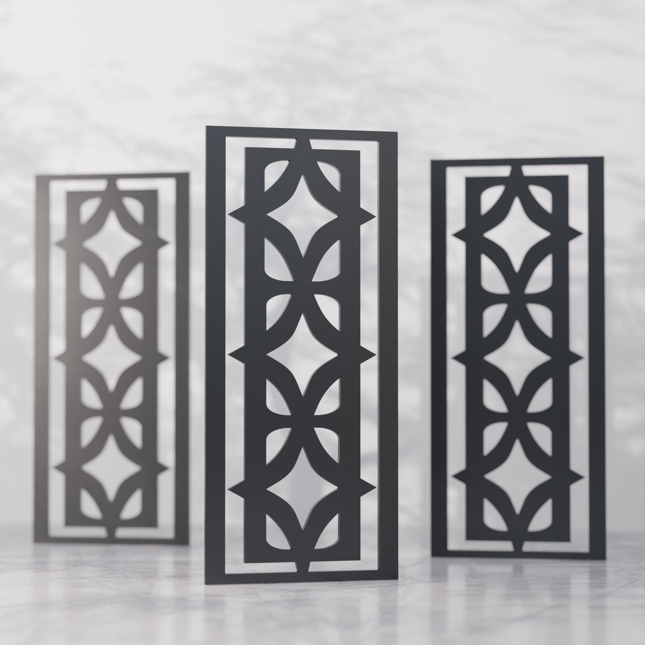 Diamond Vertigo Midcentury Modern Wall Panel Set of 3