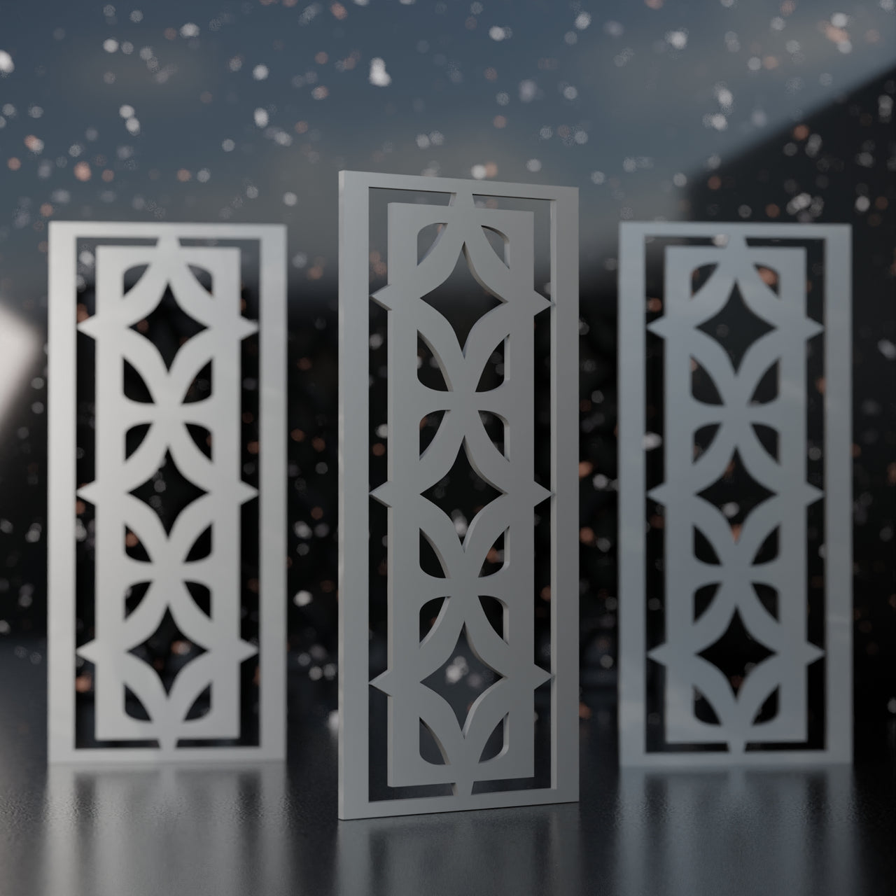 Diamond Vertigo Midcentury Modern Wall Panel Set of 3