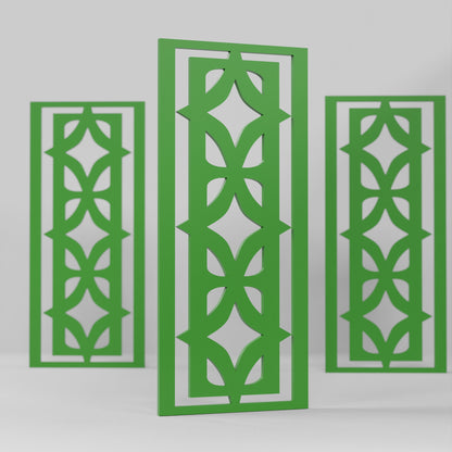 Diamond Vertigo Midcentury Modern Wall Panel Set of 3