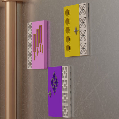 Mid Century Modern Doors Refrigerator Magnets